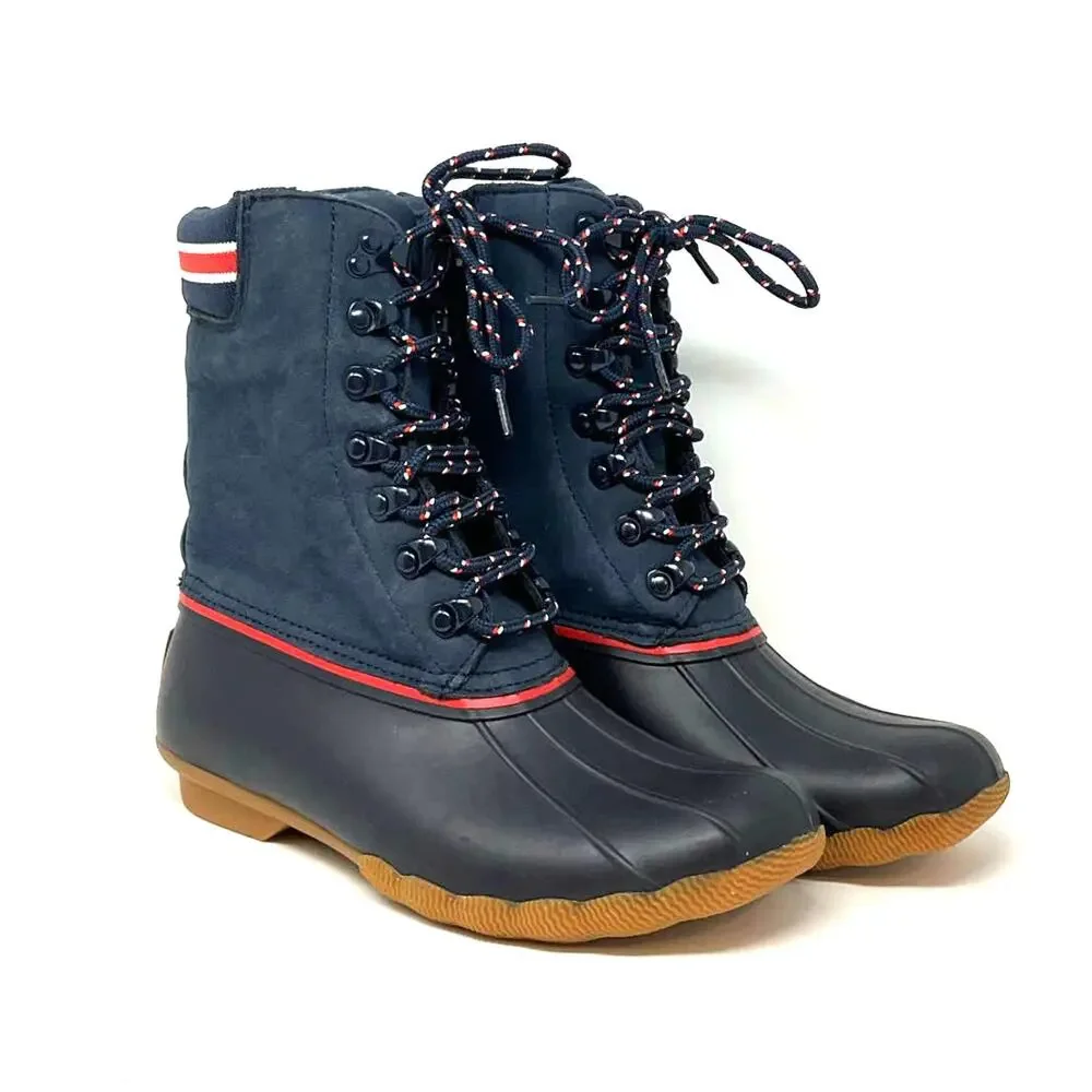 Goop‎ X Sperry Saltwater Limited Edition Blue Rain Boots Women's Size 6M